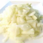 Diced onion for Moroccan Lamb Recipe